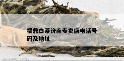 福鼎白茶济南专卖店电话号码及地址