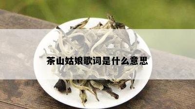 茶山姑娘歌词是什么意思