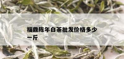 福鼎陈年白茶批发价格多少一斤