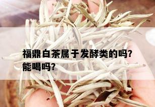 福鼎白茶属于发酵类的吗？能喝吗？