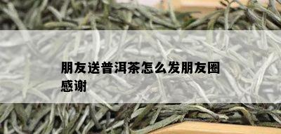 朋友送普洱茶怎么发朋友圈感谢