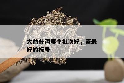 大益普洱哪个批次好，茶更好的标号