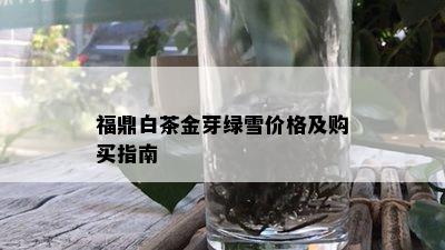 福鼎白茶金芽绿雪价格及购买指南