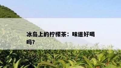 冰岛上的柠檬茶：味道好喝吗？