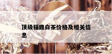 顶级福鼎白茶价格及相关信息