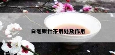 白毫银针茶用处及作用