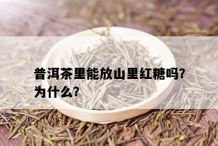 普洱茶里能放山里红糖吗？为什么？