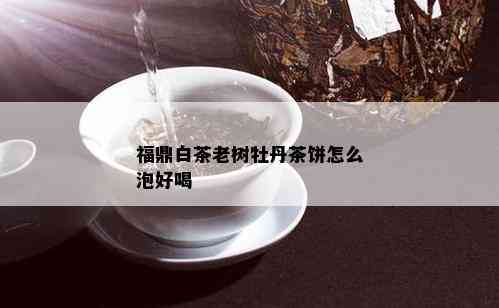 福鼎白茶老树牡丹茶饼怎么泡好喝