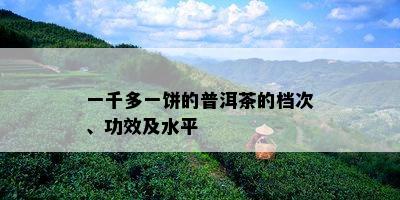 一千多一饼的普洱茶的档次、功效及水平