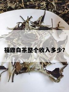 福鼎白茶整个收入多少？