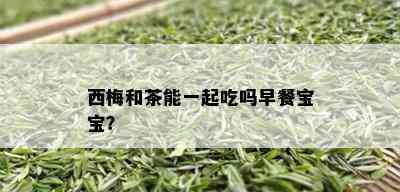 西梅和茶能一起吃吗早餐宝宝？