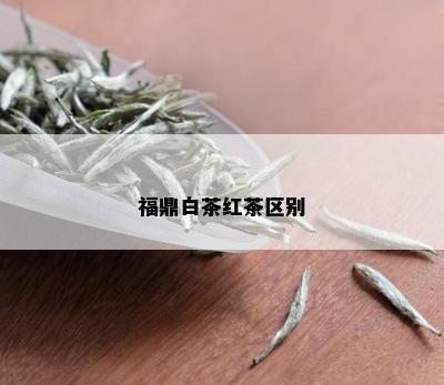 福鼎白茶红茶区别