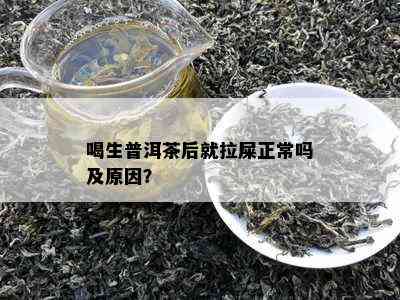 喝生普洱茶后就拉屎正常吗及原因？