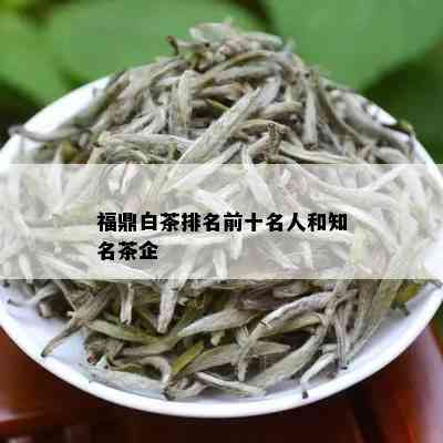 福鼎白茶排名前十名人和知名茶企