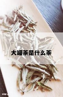 大罐茶是什么茶