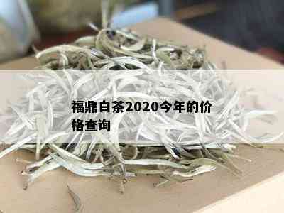 福鼎白茶2020今年的价格查询