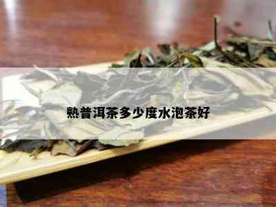 熟普洱茶多少度水泡茶好