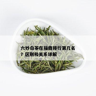 六妙白茶在福鼎排行第几名？区别和关系详解