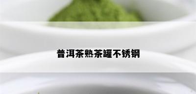 普洱茶熟茶罐不锈钢