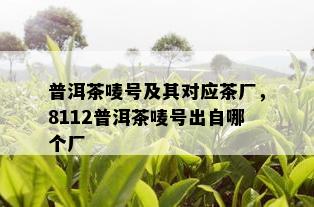 普洱茶唛号及其对应茶厂，8112普洱茶唛号出自哪个厂