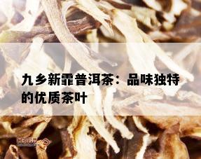 九乡新霏普洱茶：品味独特的优质茶叶