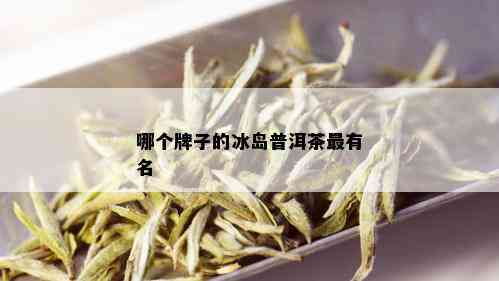 哪个牌子的冰岛普洱茶最有名