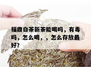 福鼎白茶新茶能喝吗，有吗，怎么喝，，怎么存放更好？