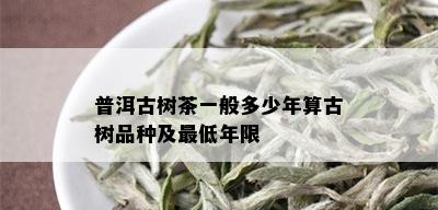 普洱古树茶一般多少年算古树品种及更低年限