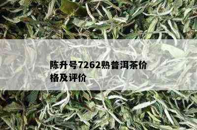 陈升号7262熟普洱茶价格及评价