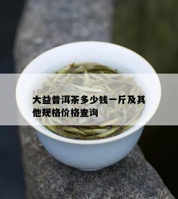 大益普洱茶多少钱一斤及其他规格价格查询