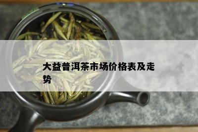 大益普洱茶市场价格表及走势