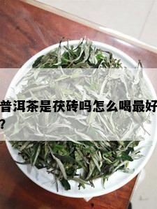 普洱茶是茯砖吗怎么喝更好？