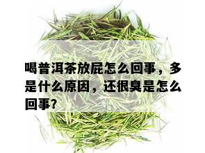 喝普洱茶放屁怎么回事，多是什么原因，还很臭是怎么回事？