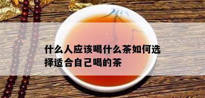 什么人应该喝什么茶如何选择适合自己喝的茶