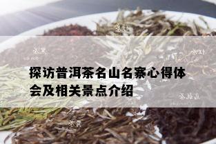 探访普洱茶名山名寨心得体会及相关景点介绍