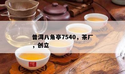 普洱八角亭7540，茶厂，创立