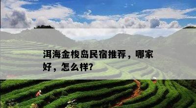 洱海金梭岛民宿推荐，哪家好，怎么样？