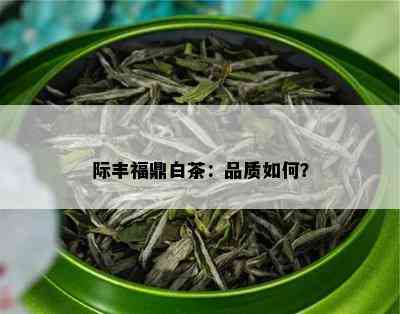 际丰福鼎白茶：品质如何？