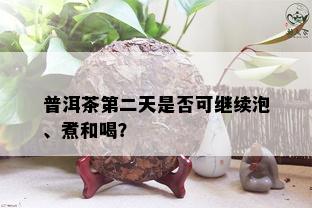 普洱茶第二天是否可继续泡、煮和喝？