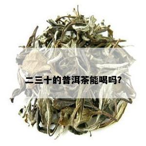 二三十的普洱茶能喝吗？