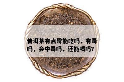 普洱茶有点霉能吃吗，有吗，会中吗，还能喝吗？