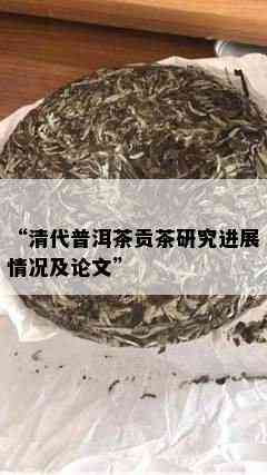 “清代普洱茶贡茶研究进展情况及论文”