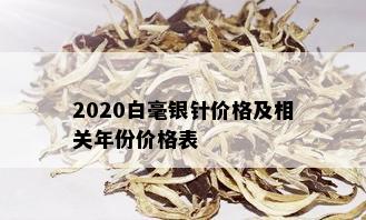 2020白毫银针价格及相关年份价格表