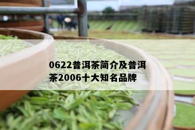 0622普洱茶简介及普洱茶2006十大知名品牌