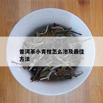 普洱茶小青柑怎么泡及更佳方法