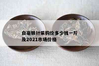 白毫银针采购价多少钱一斤及2021市场价格