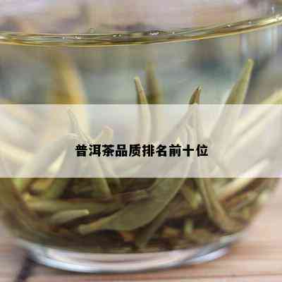 普洱茶品质排名前十位