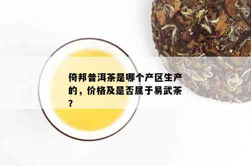 倚邦普洱茶是哪个产区生产的，价格及是否属于易武茶？