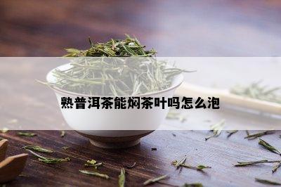 熟普洱茶能焖茶叶吗怎么泡