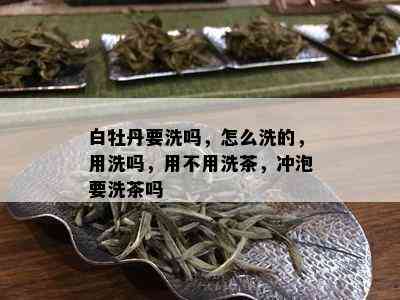 白牡丹要洗吗，怎么洗的，用洗吗，用不用洗茶，冲泡要洗茶吗